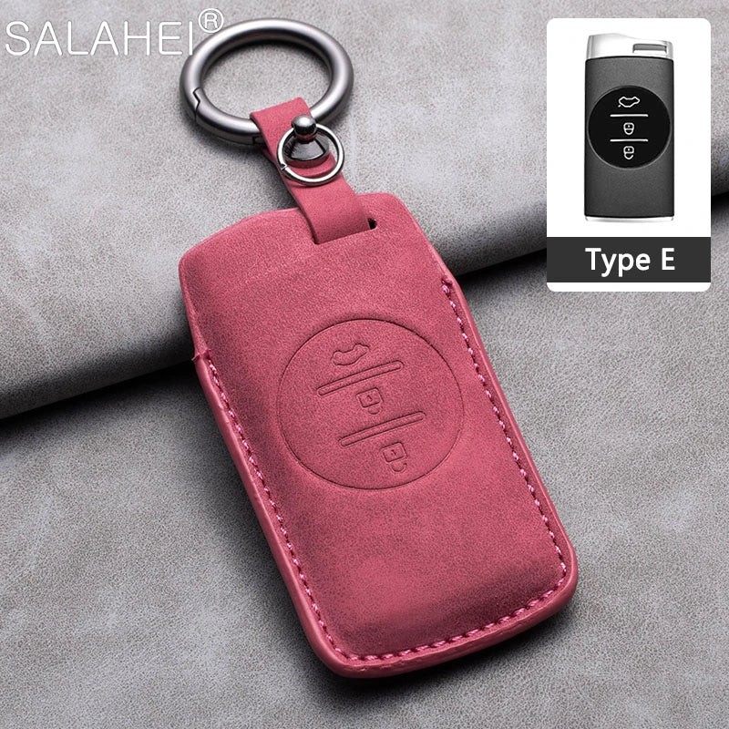 Sheepskin Car Key Remote Case Cover For Chery Tiggo 4 5X Exeed Txl Tx Lx For Tiggo 7 8 Pro 8 PLUS Arrizo Keychain Accessories