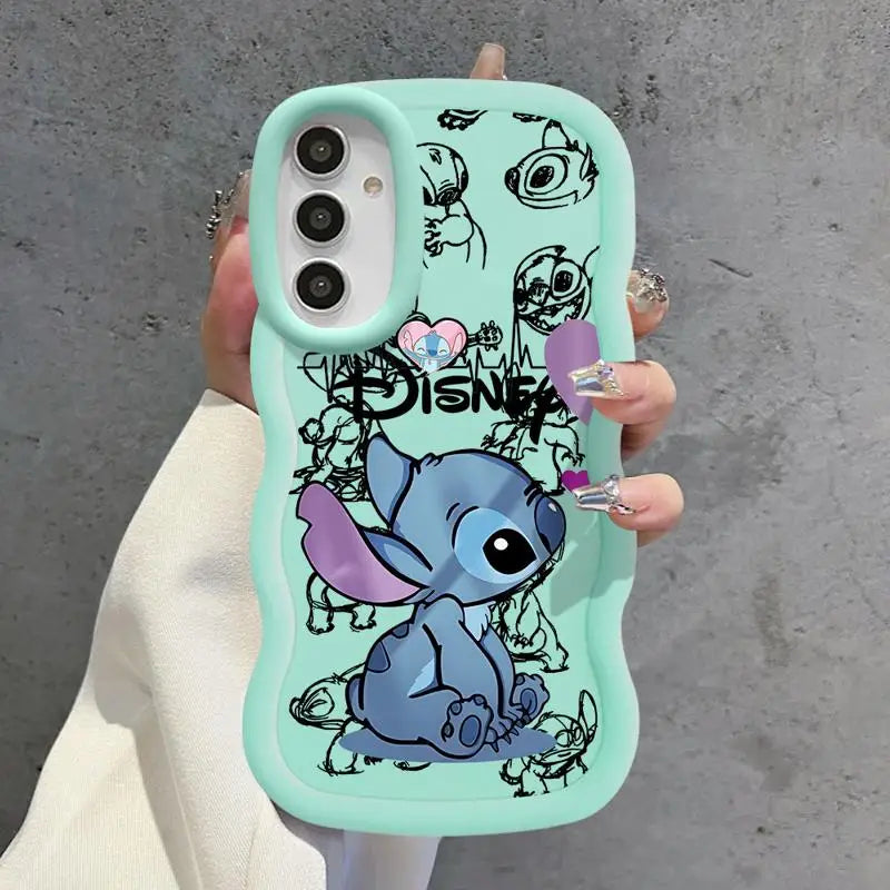 Disney Cute Stitch Case for Samsung Galaxy A20 A51 A30 A50 A11 A03 A05s A21s A04 A13 A04e A15 A51 4G Silicone Capa Cover