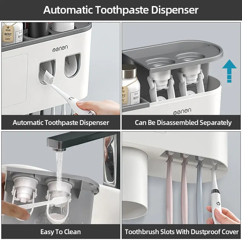 Magnetic Inverted Toothbrush Holder