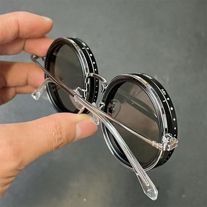 Handmade Round Sunglasses – Unisex UV-Resistant Creative Design