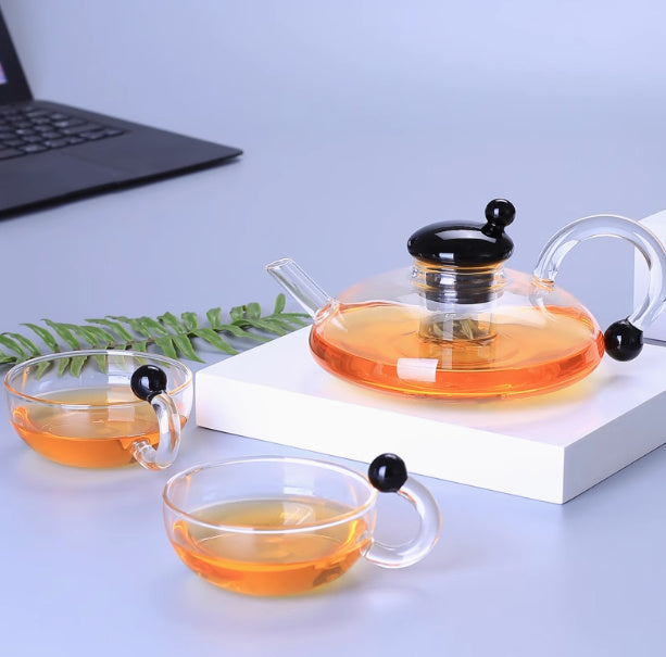 Glass Afternoon Tea Mouse Heating Teapot Home New High-end European Tea Separation Pot