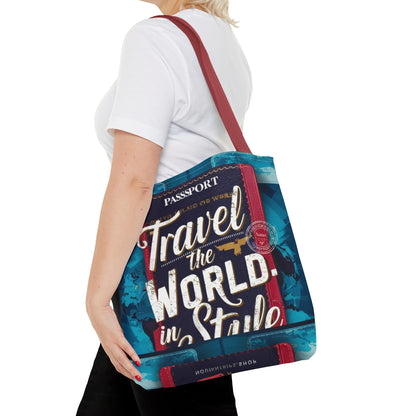 Custom-Printed Tote Bags - Durable and Stylish with Multiple Handle Colors | Available in 3 Sizes | High-End Dye Sublimation Prints | "NouranTrips.shop" (AOP)