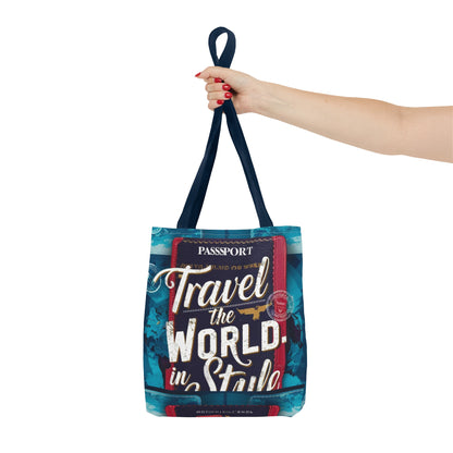 Custom-Printed Tote Bags - Durable and Stylish with Multiple Handle Colors | Available in 3 Sizes | High-End Dye Sublimation Prints | "NouranTrips.shop" (AOP)