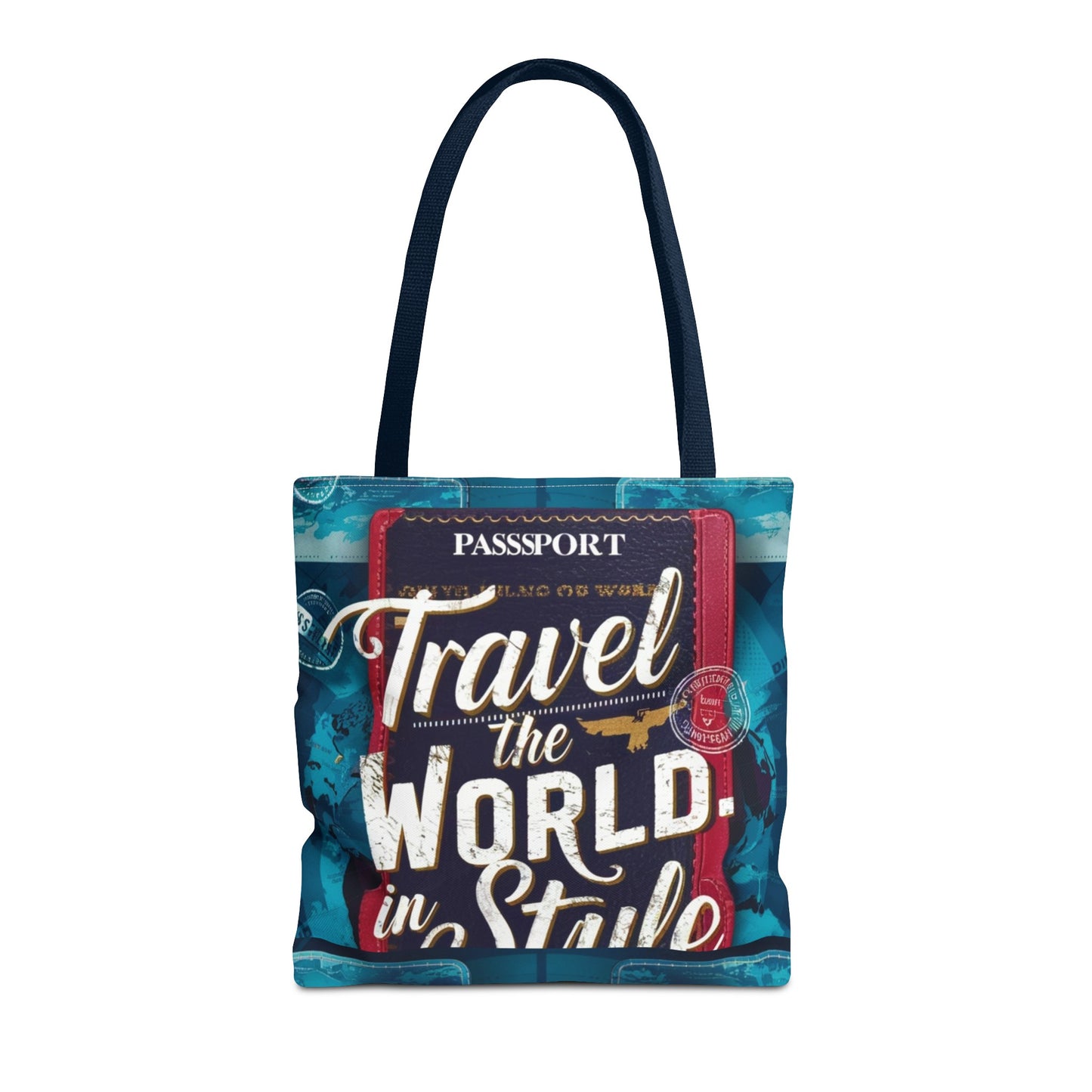 Custom-Printed Tote Bags - Durable and Stylish Polyester with Multiple Handle Colors | Available in 3 Sizes | High-End Dye Sublimation Prints | NouranTrips.shop" (AOP)