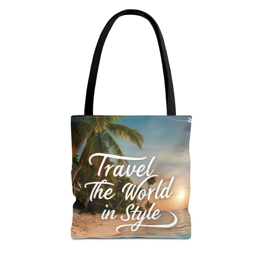 Custom-Printed Tote Bags - Durable and Stylish with Multiple Handle Colors and Sizes | High-End Dye Sublimation Prints | "NouranTrips.shop"
 (AOP)