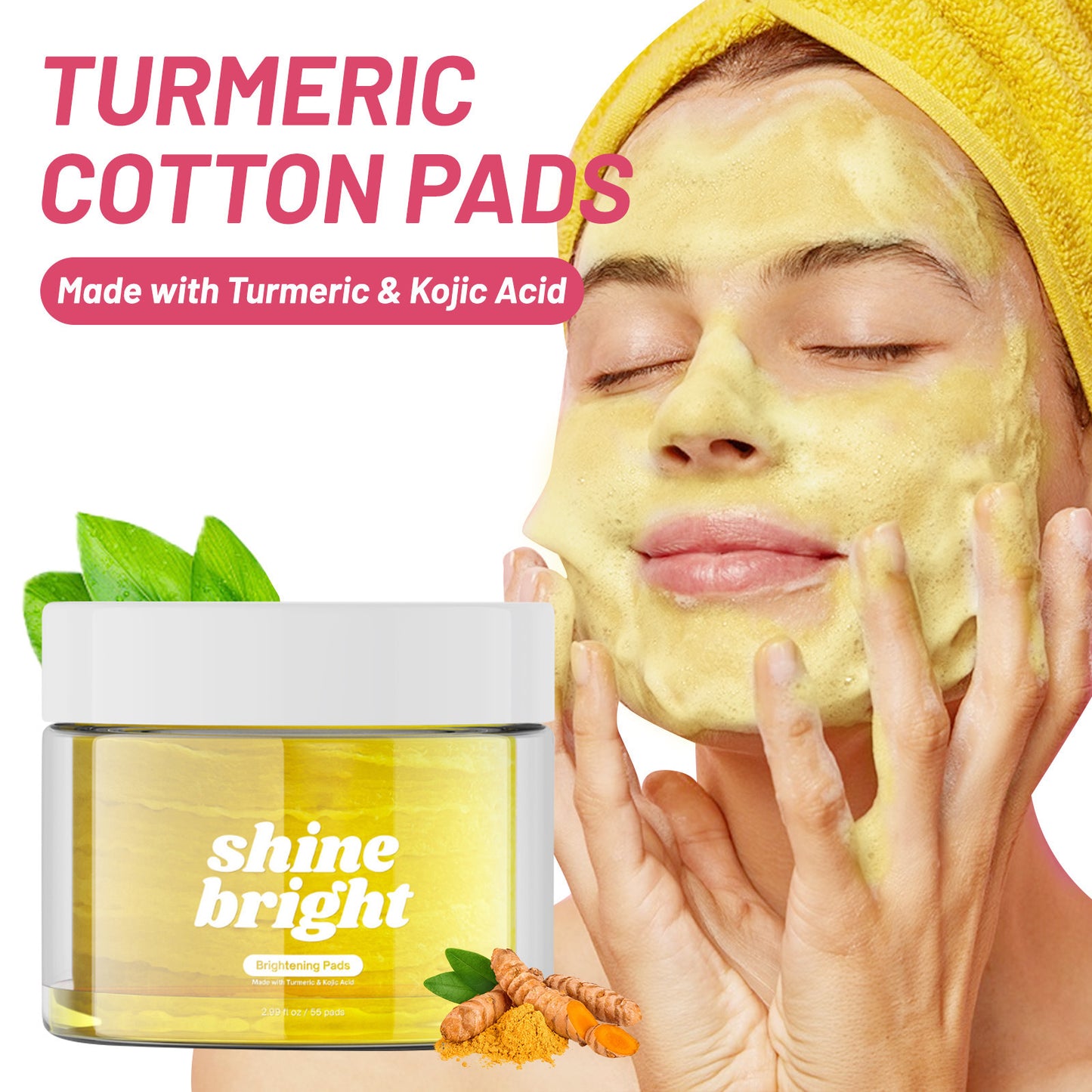 Turmeric Cleansing Pad 55pc Kojic Acid Deep Clean