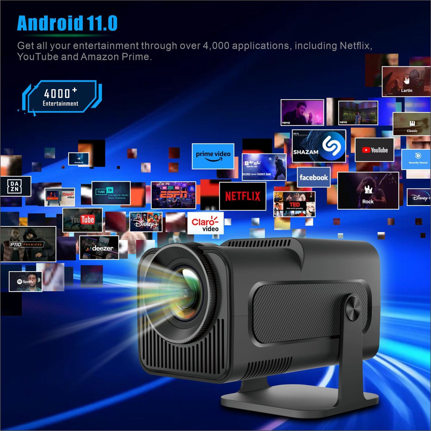 HY320 Android Small HD Smart Projector 1080p