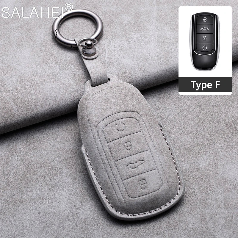 Sheepskin Car Key Remote Case Cover For Chery Tiggo 4 5X Exeed Txl Tx Lx For Tiggo 7 8 Pro 8 PLUS Arrizo Keychain Accessories