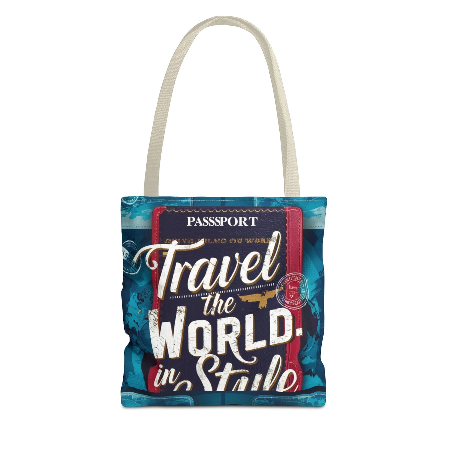 Custom-Printed Tote Bags - Durable and Stylish with Multiple Handle Colors | Available in 3 Sizes | High-End Dye Sublimation Prints | "NouranTrips.shop" (AOP)