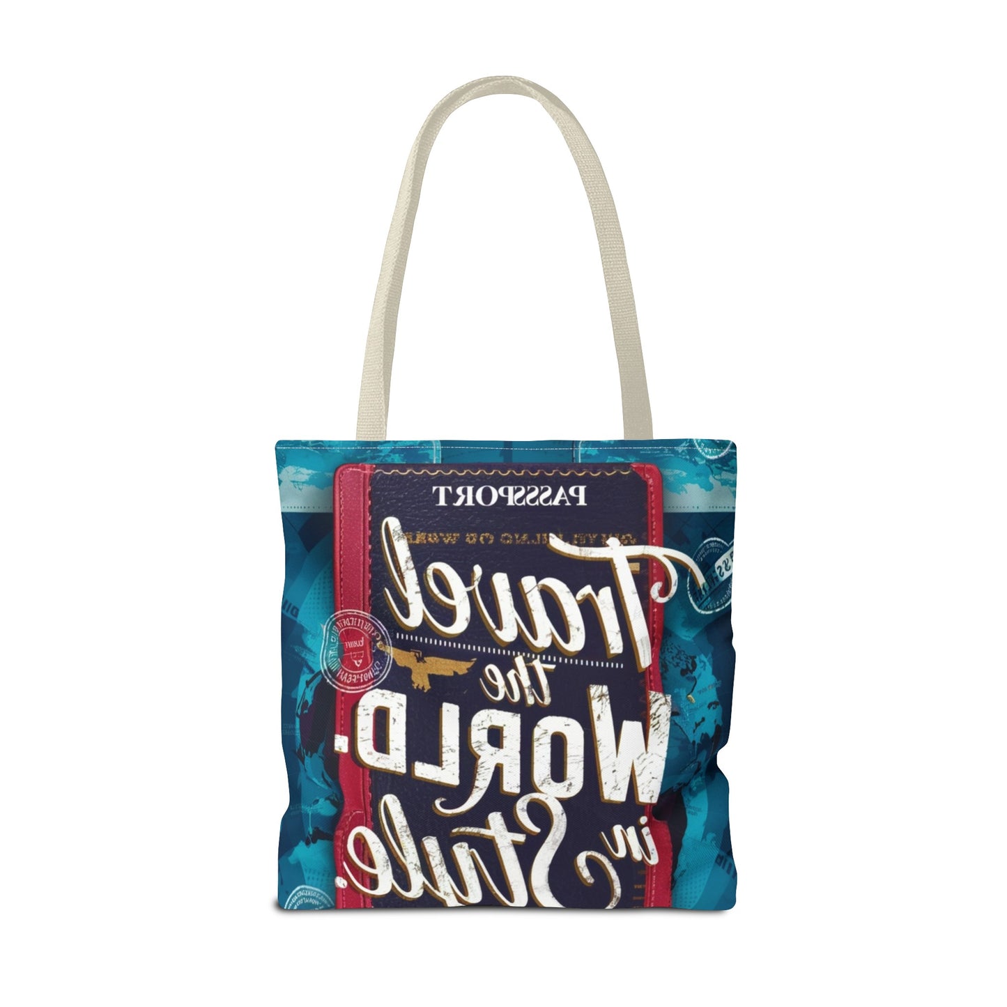 Custom-Printed Tote Bags - Durable and Stylish with Multiple Handle Colors | Available in 3 Sizes | High-End Dye Sublimation Prints | "NouranTrips.shop" (AOP)