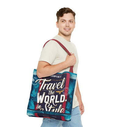 Custom-Printed Tote Bags - Durable and Stylish with Multiple Handle Colors | Available in 3 Sizes | High-End Dye Sublimation Prints | "NouranTrips.shop" (AOP)