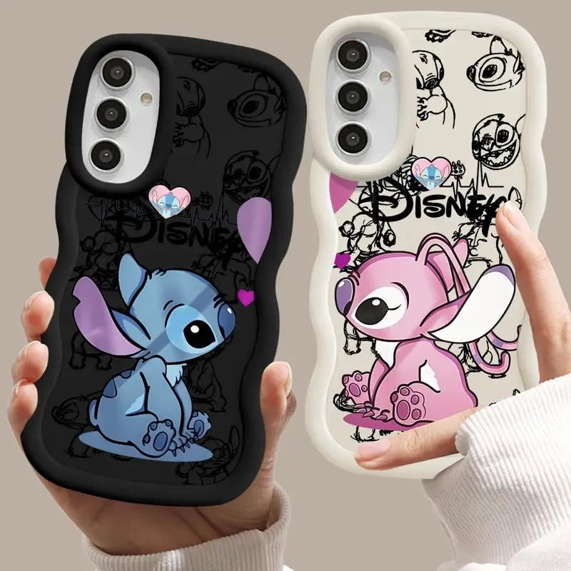 Disney Cute Stitch Case for Samsung Galaxy A20 A51 A30 A50 A11 A03 A05s A21s A04 A13 A04e A15 A51 4G Silicone Capa Cover