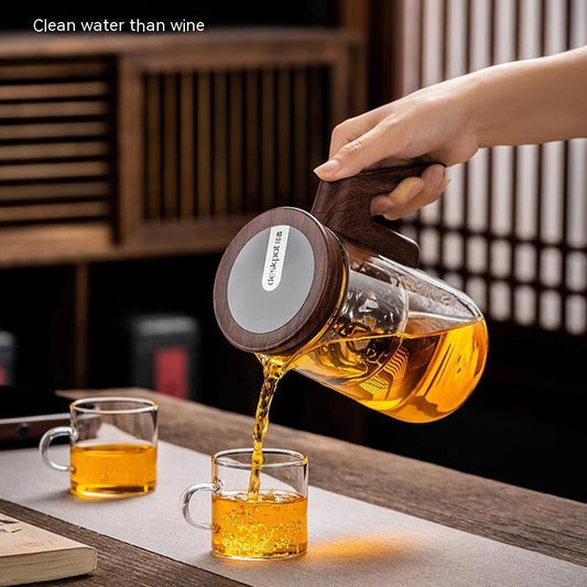 Top Pot Magnetic Suction Glass Teapot – Intelligent Timing & Heat-Resistant Design