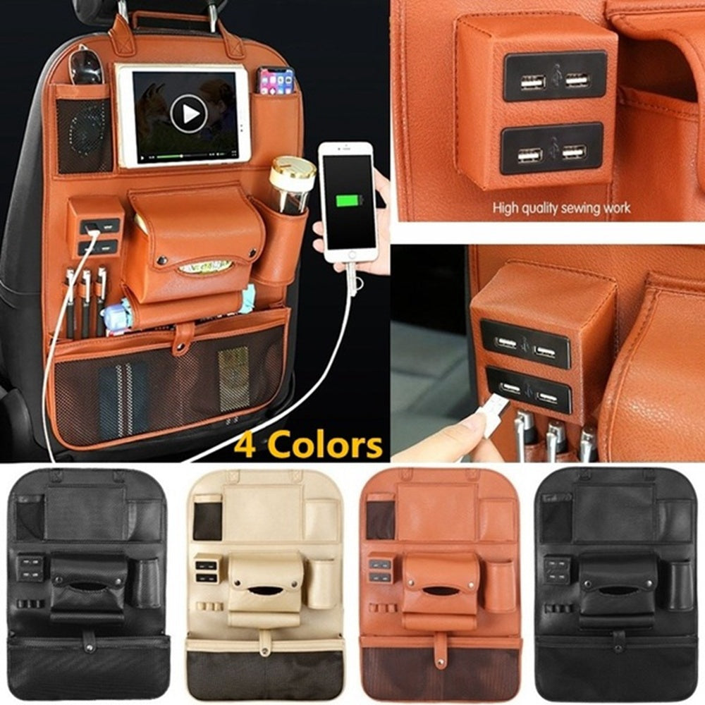 Car backrest seat storage bag multifunctional seat storage