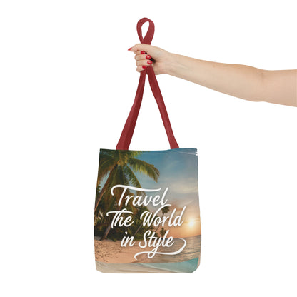 Custom-Printed Tote Bags - Durable and Stylish with Multiple Handle Colors and Sizes | High-End Dye Sublimation Prints | "NouranTrips.shop"
 (AOP)