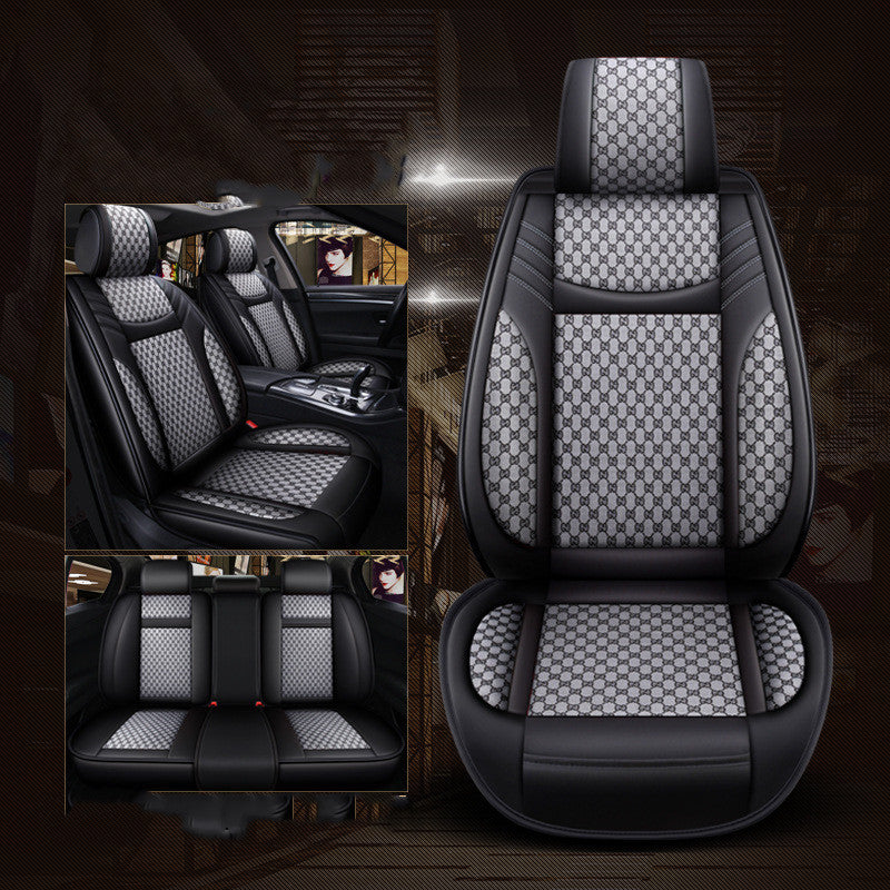 Linen Car Seat Cover Four-Season Universal Seat Cover