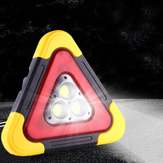 Compatible with Apple, Car Tripod Warning Sign Car Triangle Sign Auto Luminous Car Tripod Parking Reflective Solar Light