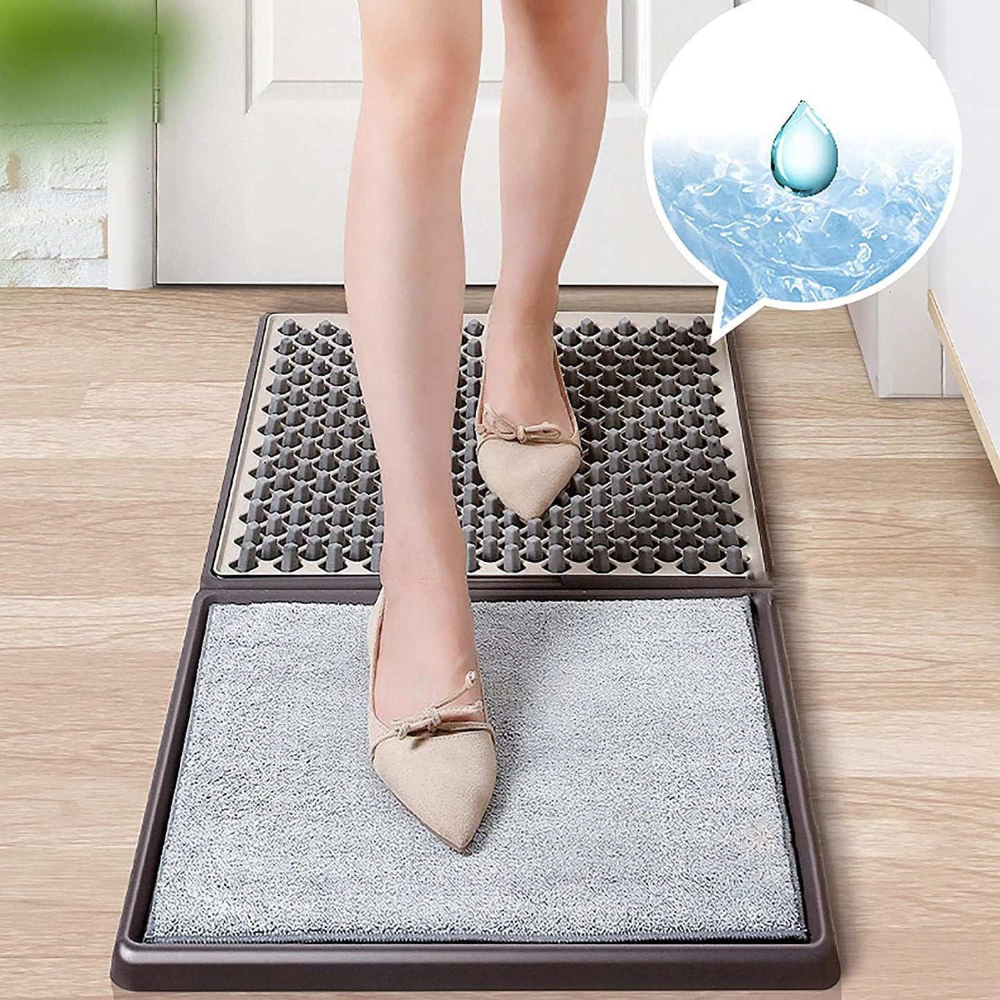 Sani-Mat Shoe Disinfecting Floor Mat - Durable, Non-Slip Sanitizer Mat for Indoor & Outdoor Use | Cleans, Disinfects, and Protects Your Home | Quick Installation & Safe for All Footwear Types