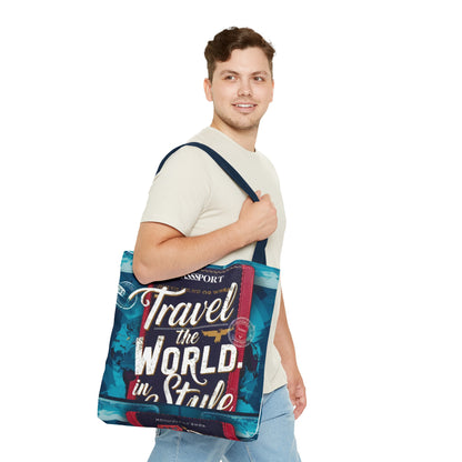 Custom-Printed Tote Bags - Durable and Stylish with Multiple Handle Colors | Available in 3 Sizes | High-End Dye Sublimation Prints | "NouranTrips.shop" (AOP)