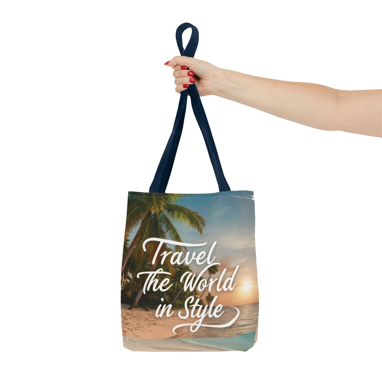 Custom-Printed Tote Bags - Durable and Stylish with Multiple Handle Colors and Sizes | High-End Dye Sublimation Prints | "NouranTrips.shop"
 (AOP)