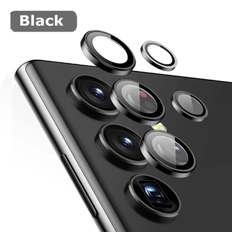 Metal Lens Ring Glass Case for Samsung S24 S23 Ultra S22 Plus Camera Lens Screen Protector for Samsung Galaxy S23 Lens Cover