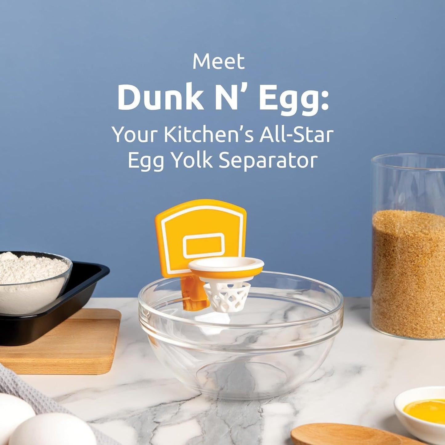 Kitchen Basketball Hoop Egg Yellow And Clear Separator