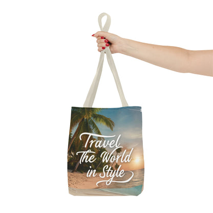 Custom-Printed Tote Bags - Durable and Stylish with Multiple Handle Colors and Sizes | High-End Dye Sublimation Prints | "NouranTrips.shop"
 (AOP)