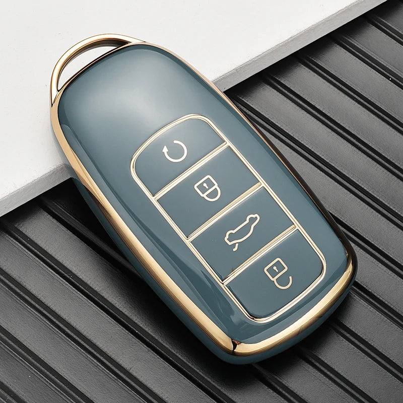 Soft TPU Car Key Case Cover For Chery Tiggo 8 Pro Tiggo 8plus New 5 plus 7 pro 4 Button Keyless Entry Smart Key Protector Shell