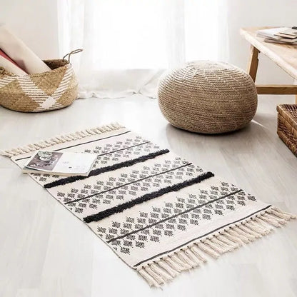 Bohemian Hand-Woven Tassel Carpet