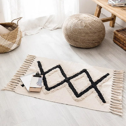 Bohemian Hand-Woven Tassel Carpet