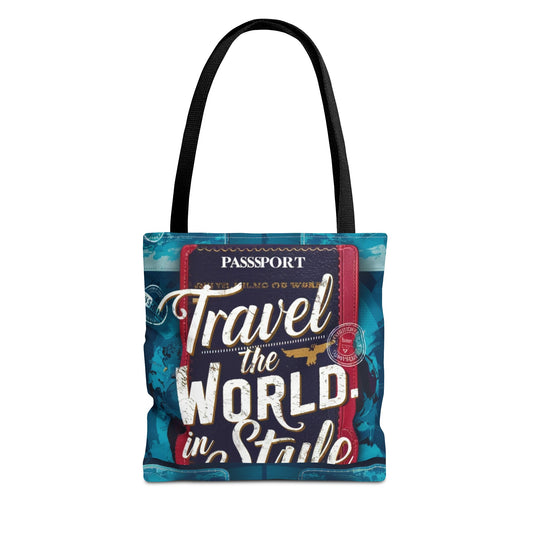 Custom-Printed Tote Bags - Durable and Stylish with Multiple Handle Colors | Available in 3 Sizes | High-End Dye Sublimation Prints | "NouranTrips.shop" (AOP)