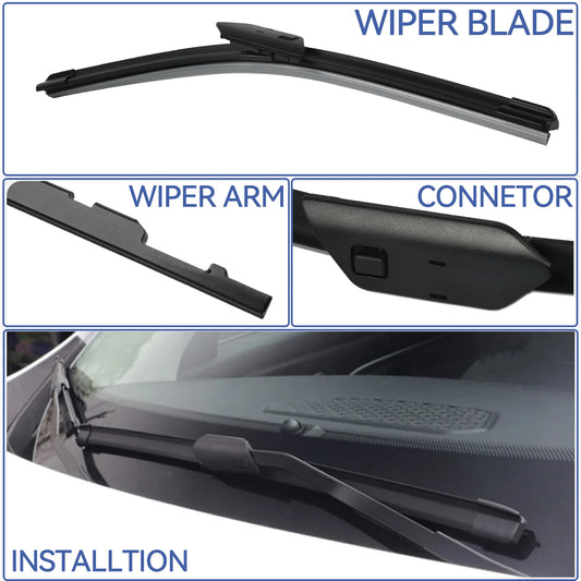 2x Car Wiper Blades Windshield Front Windscreen Wiper Car Rain Brushes For Chery Chirey Fownix Tiggo 8 Plus Pro Max 2020 - 2024