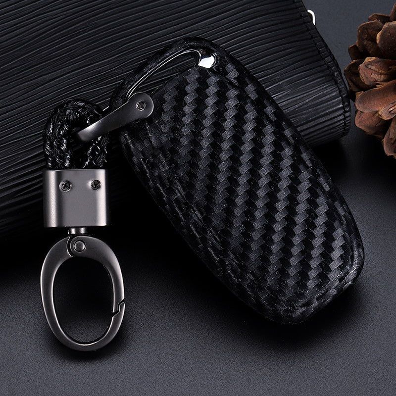 Car new carbon fiber silicone key case