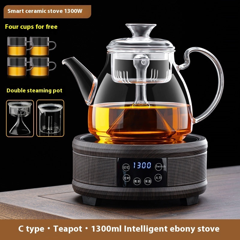 Glass Pot With Dedicated Steaming Pot For Brewing Tea