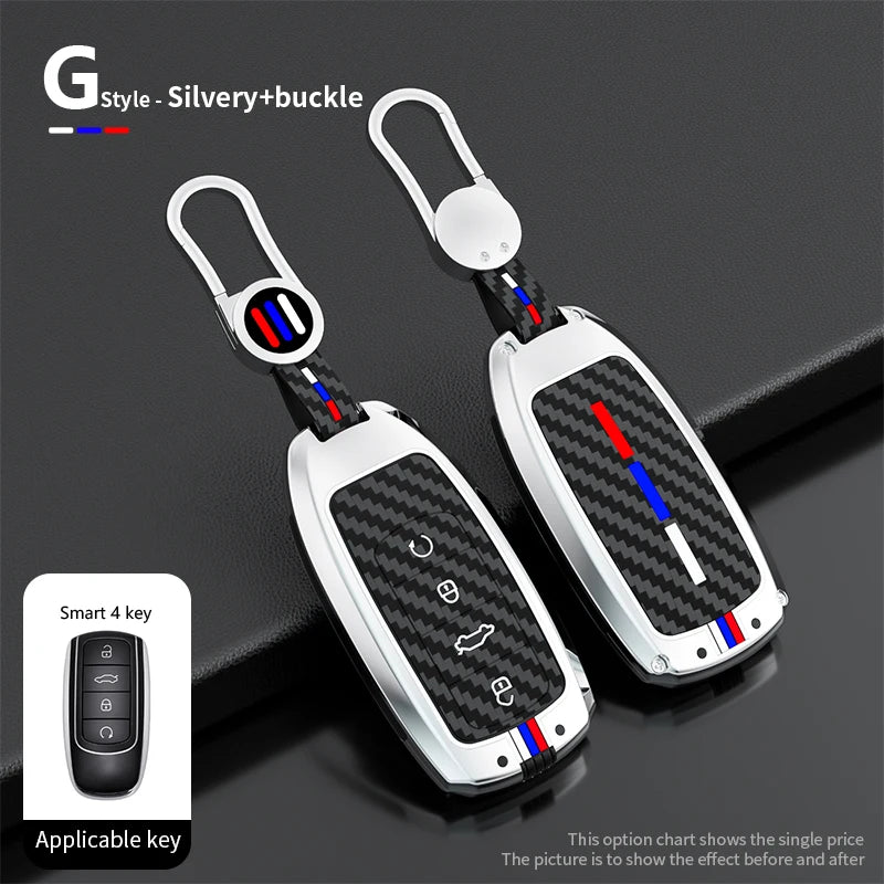 4 Button Zinc Alloy Car Key Case Cover For Chery Tiggo 8 PLUS 8 Pro 7 Pro Arrizo 5 PLUS 2021 Car Holder Bag Styling Accessories