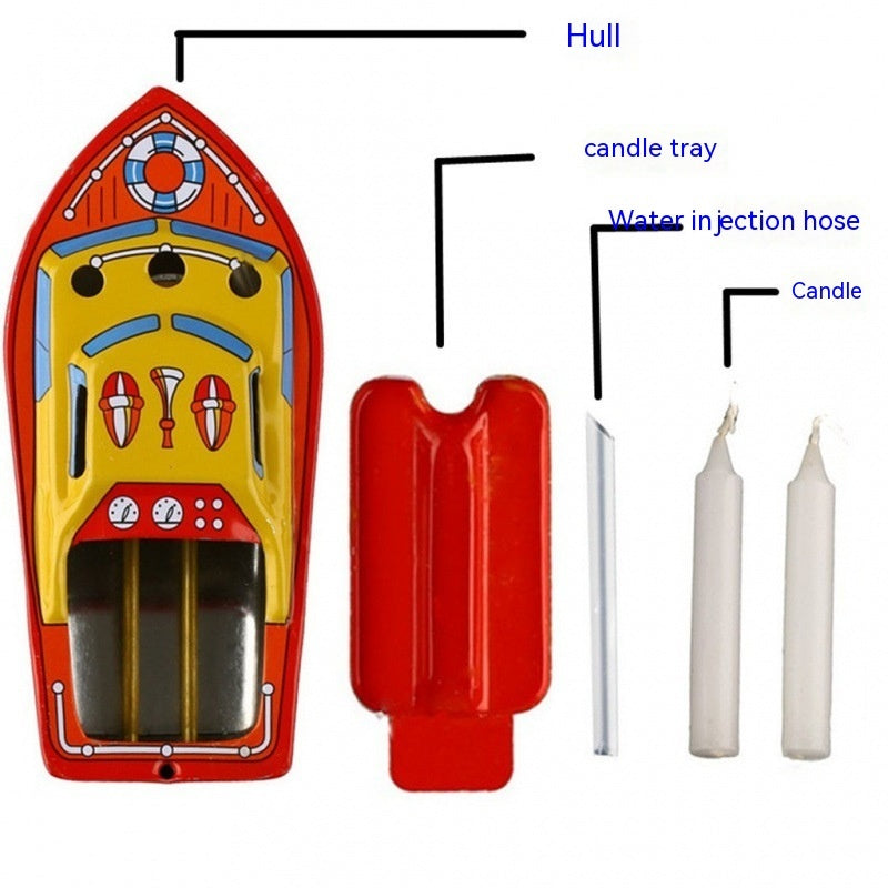 MF418 Iron Candle Boat Steam Boat Toy