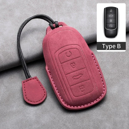 Leather Car Key Case Cover For Chery Tiggo 8 Pro Tiggo 8plus New 5 plus 7pro Chery Tiggo 7 Pro Max Omoda 5 C5 Modod Car Keychain