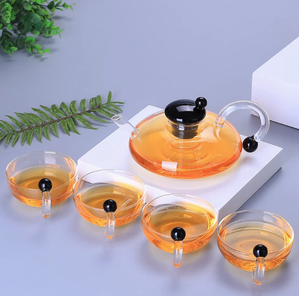 Glass Afternoon Tea Mouse Heating Teapot Home New High-end European Tea Separation Pot