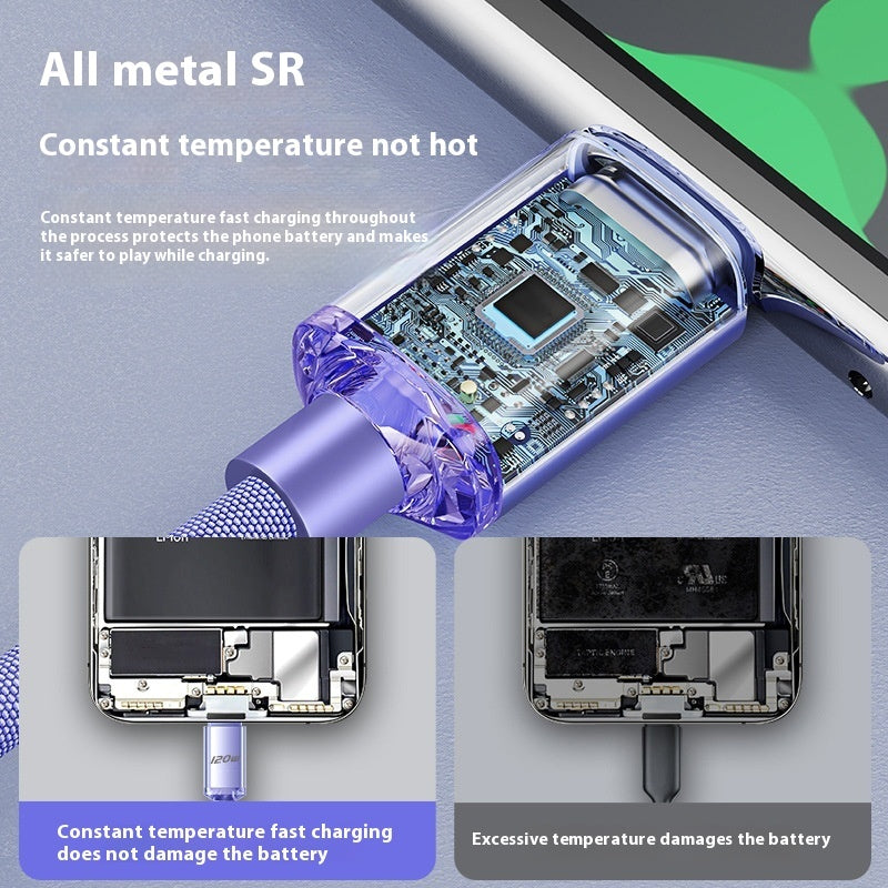 120W Super Fast Charge 6A Data Suitable For Type-c Charging Cable