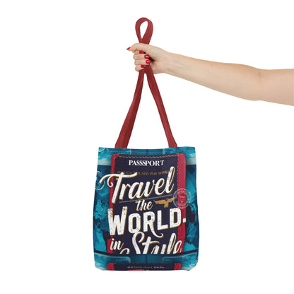 Custom-Printed Tote Bags - Durable and Stylish with Multiple Handle Colors | Available in 3 Sizes | High-End Dye Sublimation Prints | "NouranTrips.shop" (AOP)