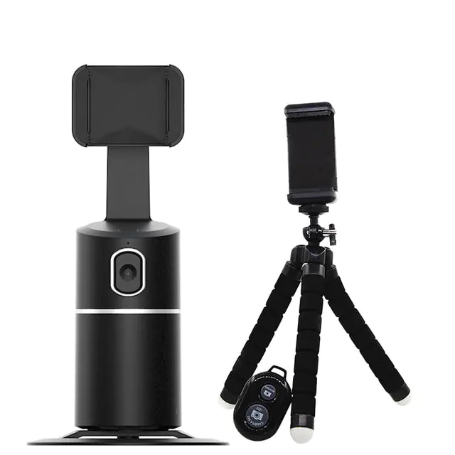 Auto Face Tracking Phone Holder Tripod Stand | 360° Rotation | Perfect for Vlogging, Live Streaming, and Video Calls