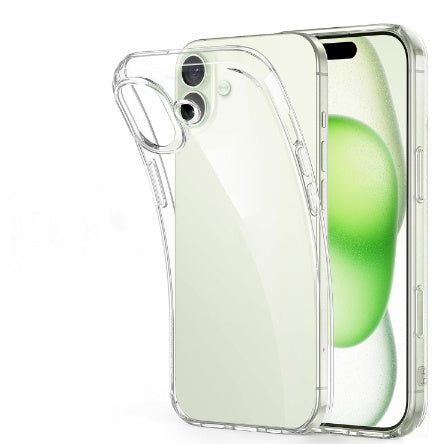 iPhone 16, 16+, 16 Pro & 16 Pro Max Transparent Large Hole TPU Soft Shell Full Cover Phone Case