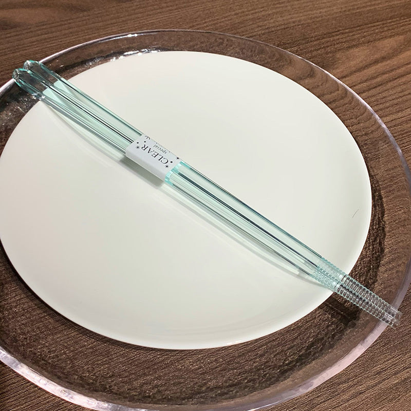 Clear Tip Non-slip Crystal Chopsticks Dishwasher Safe