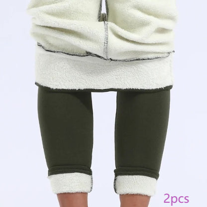 Women's Lamb Wool High Waist Elasticity Leggings