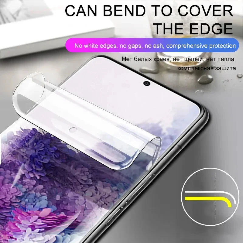 4Pcs Hydrogel Film Full Cover For Samsung Galaxy S23 S10 S20 S21 S22 S24 Ultra Plus FE A14 A23 A34 A54 Screen Protector Film