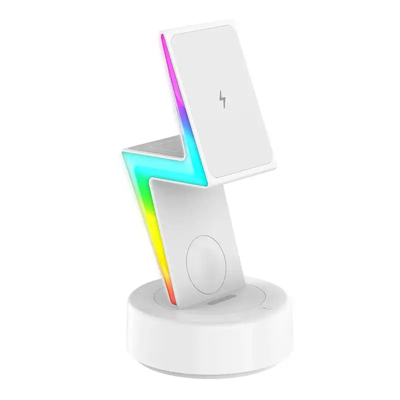 NEW - LIGHTNING BOLT 3 in 1 Magnetic Wireless Charging Station