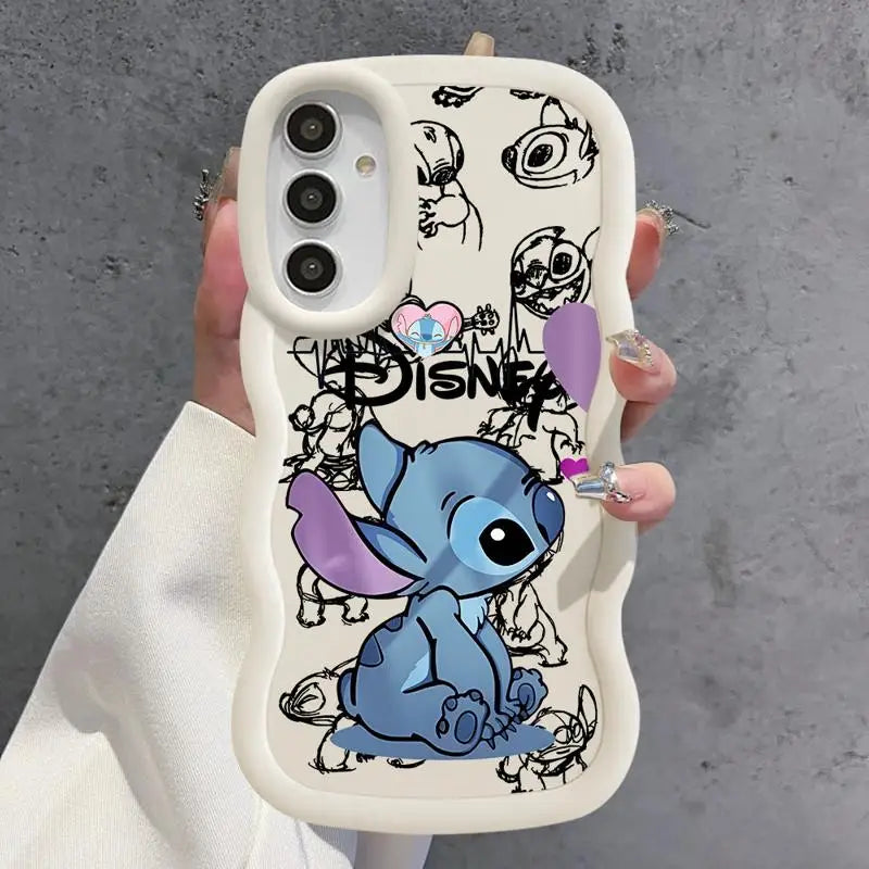 Disney Cute Stitch Case for Samsung Galaxy A20 A51 A30 A50 A11 A03 A05s A21s A04 A13 A04e A15 A51 4G Silicone Capa Cover