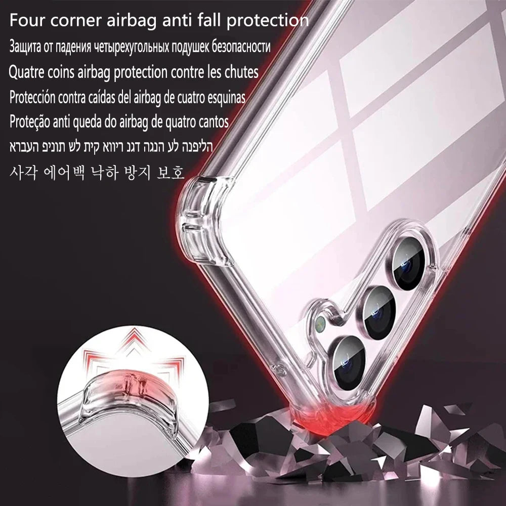 Shockproof Clear Case For Samsung Galaxy S21 S20 S23 Fe S24 Ultra S8 S9 S10 Plus A53 A54 A52 A12 A13 A14 A50 A51 A32 A34 A15 A55