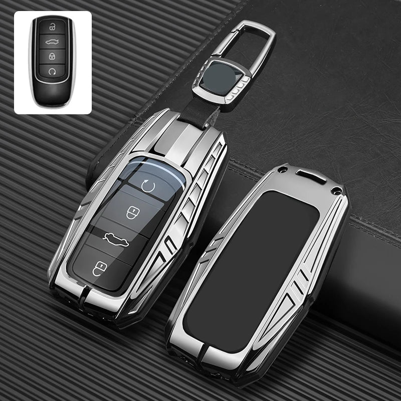 Metal Car Remote Key Case Cover Shell Holder Chain Fob For Chery New Arrizo 5 PLUS Tiggo 8 PRO 7 Plus 9 Omoda 5 Accessories 2024