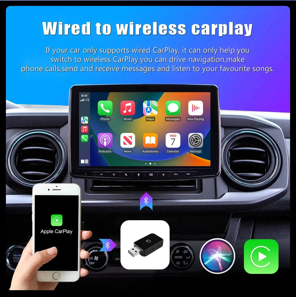 2024 New Mini Wireless CarPlay Android Auto Wireless Adapter For Kia Cars